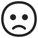 Free Frowning Face High Icon