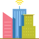 Free Smart City Smart Building Iot Icon