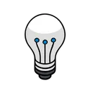 Free Intelligentes Licht Gluhbirne Licht Icon