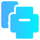 Free Smartphone And Print  Icon
