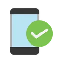 Free Smartphone Check Mark  Icon