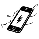 Free Smartphone-with-a-lightning  Icon