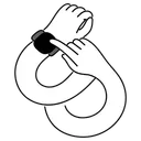 Free Ilustracao De Smartwatch Monocromatico Preto Smartwatch Wearable Relogio De Pulso Digital Ícone