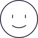 Free Smile Emoji Outline Icon