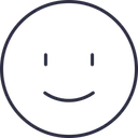 Free Smile Emoji Outline Icon