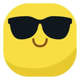 Free Smile Face With Glasses Emoji Icon