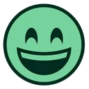 Free Green Smiling Happy Icon
