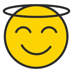 Free Smiling Face With Halo Emoji Icon