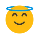 Free Smiling Face With Halo Emotion Emoticon Icon