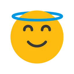 Free Smiling Face With Halo Emoji Icon