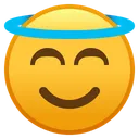 Free Smiling Face With Halo Emoji Emoticon Icône