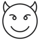 Free Artboard Copy Smiling Face With Horns Devil Smile Icon