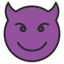 Free Smiling Face With Horns  Icon
