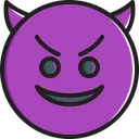 Free Smiling Face With Horns Icon