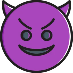 Free Smiling face with horns Emoji Icon