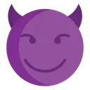 Free Smiling Face With Horns  Icon