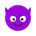 Free Smiling Face With Horns Emotion Emoticon Icon