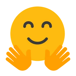 Free Smiling Face With Open Hands Emoji Icon
