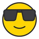 Free Artboard Copy Smiling Face With Sunglasses Cool Face Icon
