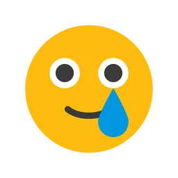 Free Smiling Face With Tear Emoji Icon