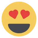 Free Smiling With Heart Eye  Icon