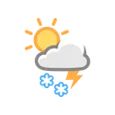 Free Snow Sun Thunder Icon