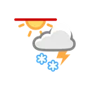 Free Snow Sun Thunder Icon