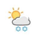 Free Snow Sun Weather Icon