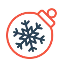 Free Snowflake Ball Christmas Icon