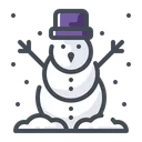 Free Snowman Snow Christmas Decoration Icon