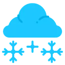 Free Snowy Cloud Snowflake Icon