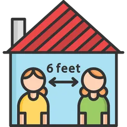 Free Social Distance In Home  Icon