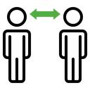 Free Social Distancing Distancing Prohibit Icon