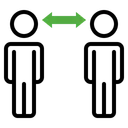 Free Social Distancing Distancing Prohibit Icon