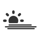 Free Sol Ensolarado Nevoa Ícone