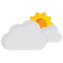 Free Sol Detras De La Nube Tiempo Nublado Nube Icono