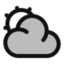 Free Nube Sol Icono