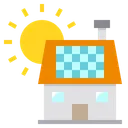 Free Solar House Sun Icon