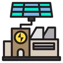 Free Solar Powered Factory Power And Energy Technology Icon