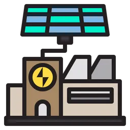 Free Solar Powered Factory  Icon