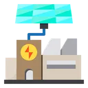 Free Solar Powered Factory Power And Energy Technology Icon