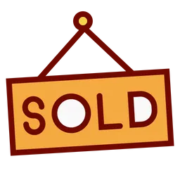 Free Sold signboard  Icon
