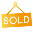 Free Sold Sign Label Icon