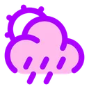 Free Soleil Nuage Angle Pluie Icon