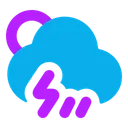 Free Soleil Nuage Angle Pluie Zap Icon