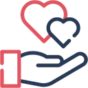 Free Solidarity Heart Hand Icon