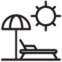 Free Sonnenliege  Symbol