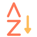 Free Sort Lower Alphabetically Icon