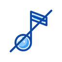 Free Filled Line Mute Silent Icon