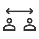 Free Soziale Distanzierung Soziale Distanz Distanzierung Symbol